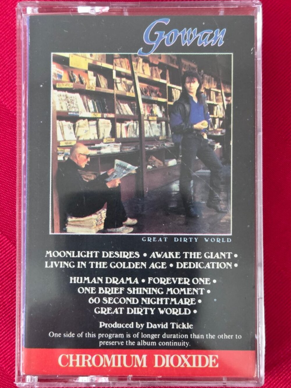 VINTAGE 1987, CANADIAN ARTIST, GOWAN, GREAT DIRTY WORLD CASSETTE!!!